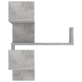 Raft de perete pe colț, gri beton, 40x40x50 cm, pal, 5 image