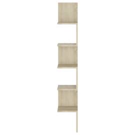 Raft de perete pentru colț, stejar sonoma, 20x20x127,5 cm, pal, 7 image