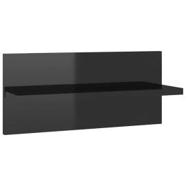 Rafturi de perete, 2 buc., negru extralucios, 40x11,5x18 cm, 5 image
