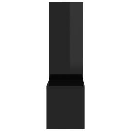 Rafturi de perete, 2 buc., negru extralucios, 50x15x50 cm, pal, 6 image