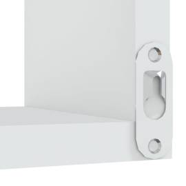 Rafturi de perete pe colț, 2 buc., alb, 40x40x50 cm pal, 8 image