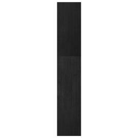 Bibliotecă/separator cameră negru 40x30x167,5 cm lemn masiv pin, 7 image
