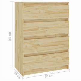 Dulap lateral, 60x36x84 cm, lemn masiv de pin, 8 image