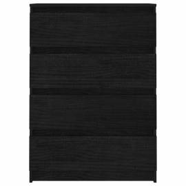 Dulap lateral, negru, 60x36x84 cm, lemn masiv de pin, 5 image