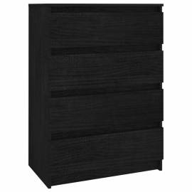 Dulap lateral, negru, 60x36x84 cm, lemn masiv de pin, 2 image