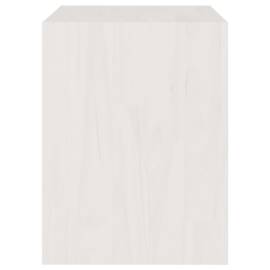 Noptieră, alb, 40x30,5x40 cm, lemn masiv de pin, 7 image