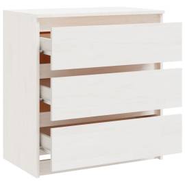 Noptieră, alb, 60x36x64 cm, lemn masiv de pin, 8 image