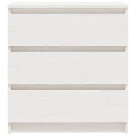 Noptieră, alb, 60x36x64 cm, lemn masiv de pin, 6 image