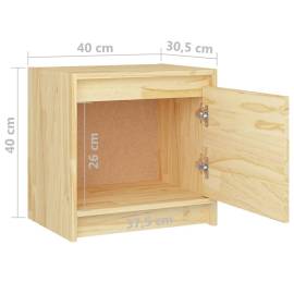 Noptiere, 2 buc., 40x30,5x40 cm, lemn masiv de pin, 10 image