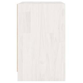 Noptiere, 2 buc., alb, 40x31x50 cm, lemn masiv de pin, 7 image