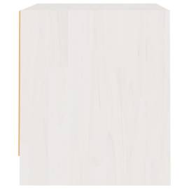 Noptiere, 2 buc, alb, 40x30,5x35,5 cm, lemn masiv de pin, 6 image