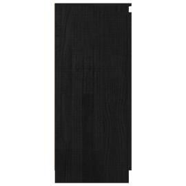 Servantă, negru, 60x36x84 cm, lemn masiv de pin, 8 image