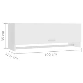 Șifonier, alb, 100x32,5x35 cm, pal, 8 image