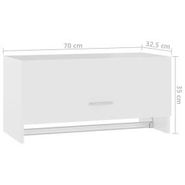 Șifonier, alb, 70x32,5x35 cm, pal, 9 image