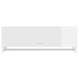 Șifonier, alb extralucios, 100x32,5x35 cm, pal, 4 image