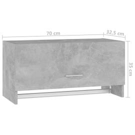 Șifonier, gri beton, 70x32,5x35 cm, pal, 9 image