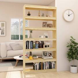 Bibliotecă/separator cameră, 100x30x200 cm, lemn masiv de pin, 3 image