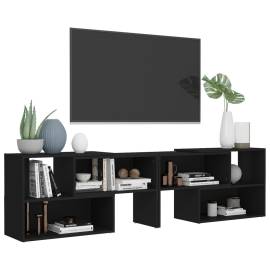 Comodă tv, negru, 149x30x52 cm, pal, 4 image