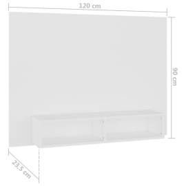 Comodă tv de perete, alb, 120x23,5x90 cm, pal, 7 image