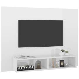 Comodă tv de perete, alb extralucios, 120x23,5x90 cm, pal, 3 image