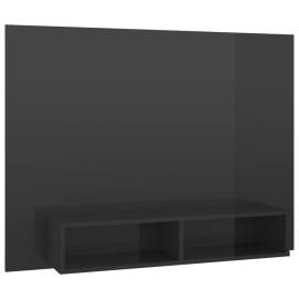 Comodă tv de perete, gri extralucios, 120x23,5x90 cm, pal, 2 image