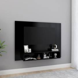 Comodă tv de perete, negru, 120x23,5x90 cm, pal