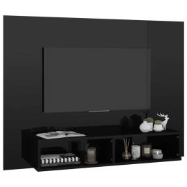 Comodă tv de perete, negru extralucios, 120x23,5x90 cm, pal, 3 image