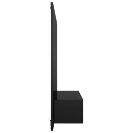 Comodă tv de perete, negru extralucios, 120x23,5x90 cm, pal, 5 image
