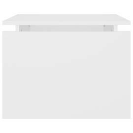 Măsuță de cafea, alb, 68x50x38 cm, pal, 6 image