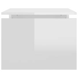 Măsuță de cafea, alb extralucios, 68x50x38 cm, pal, 6 image