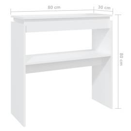 Masă consolă, alb, 80x30x80 cm, pal, 6 image