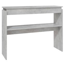 Masă consolă, gri beton, 102x30x80 cm, pal, 2 image