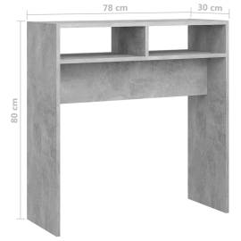Masă consolă, gri beton, 78x30x80 cm, pal, 7 image