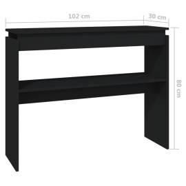 Masă consolă, negru, 102x30x80 cm, pal, 6 image
