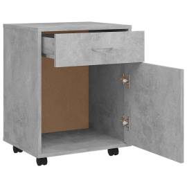 Dulap cu roți, gri beton, 45x38x54 cm, pal, 7 image