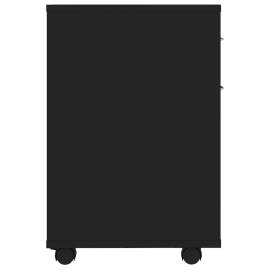Dulap cu roți, negru, 45x38x54 cm, pal, 6 image