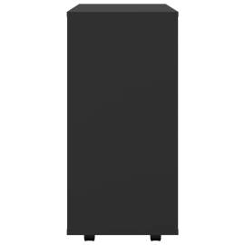 Dulap cu roți, negru, 60x35x75 cm, pal, 8 image