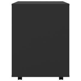Dulap cu roți, negru, 60x53x72 cm, pal, 7 image