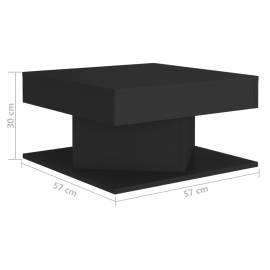 Măsuță de cafea, negru, 57x57x30 cm, pal, 5 image