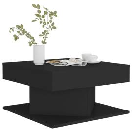 Măsuță de cafea, negru, 57x57x30 cm, pal, 3 image