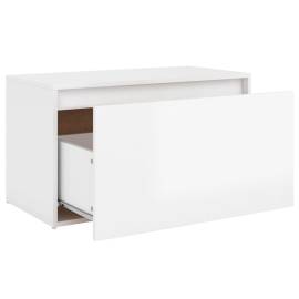 Banchetă pentru hol, alb extralucios, 80x40x45 cm, pal, 6 image