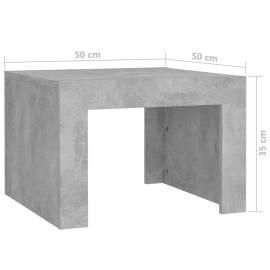 Măsuță de cafea, gri beton, 50x50x35 cm, pal, 7 image