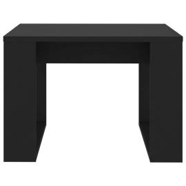 Masă laterală, negru, 50x50x35 cm, pal, 5 image