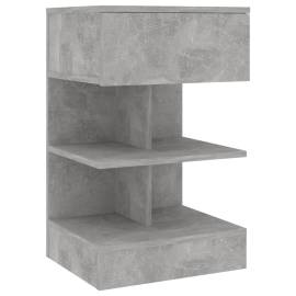 Noptiere, 2 buc., gri beton, 40x35x65 cm, 5 image