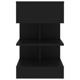 Noptiere, 2 buc., negru, 40x35x65 cm, 6 image