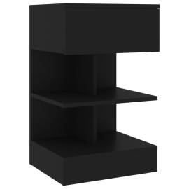 Noptiere, 2 buc., negru, 40x35x65 cm, 5 image