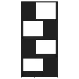 Bibliotecă/separator cameră, negru, 60x24x124,5 cm, pal, 5 image