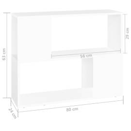 Comodă tv, alb, 80x24x63 cm, pal, 7 image