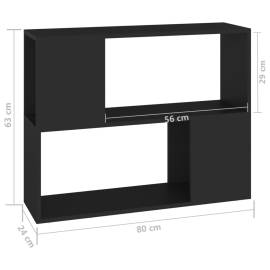 Comodă tv, negru, 80x24x63 cm, pal, 7 image