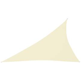 Pânză parasolar, crem, 4x5x6,4 m, țesătură oxford, triunghiular